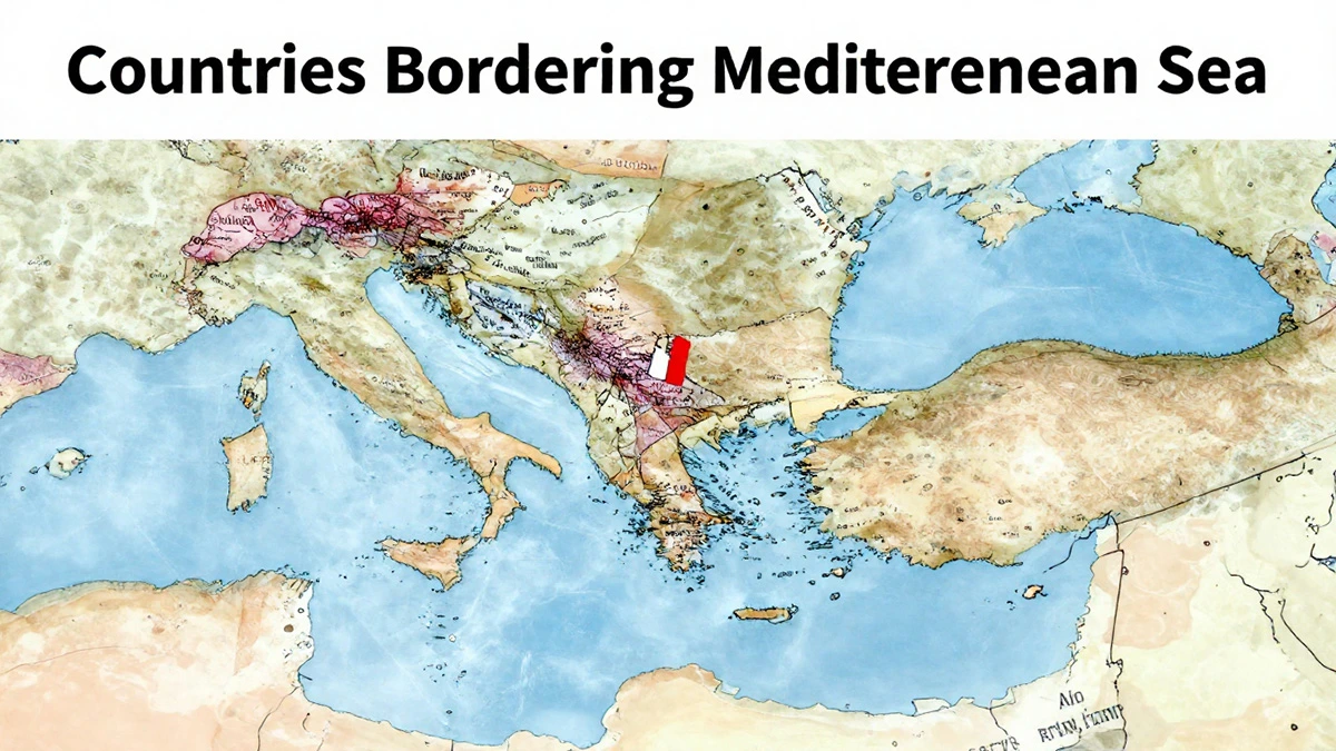 Countries Bordering Mediterranean Sea: List of 21 Nations by Continent